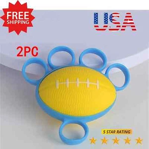 2pc Finger Grip Strength Ball - Hand Stress Reliever and Trainer-Yellow - Picture 1 of 6