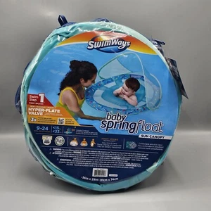 Flotador de resorte para bebé Swimways 9-24 meses con dosel solar - Imagen 1 de 9
