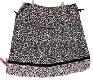 Charter Club - Cotton Blend Black & White Paisley A-Line Skirt - Women's 20W - Picture 1 of 2