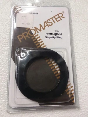  Promaster 52mm to 58MM to 72mm Step-Up Ring "New Old Stock!" JAPAN MP52-58 - Image 1 of 2