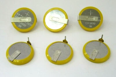 6 X Nintendo SNES N64 Replacement Save Batteries CR2032 Tabs - Image 1 of 2