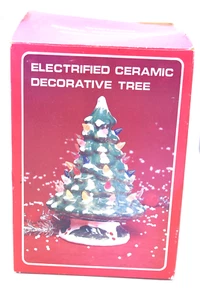 Vintage The Thomas Company elektrifizierte Keramik Weihnachtsbaum Glühbirne Leuchtmittel - Bild 1 von 5