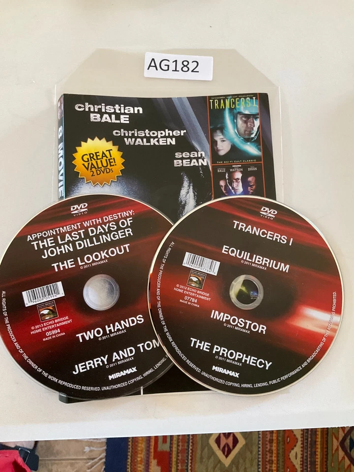 Christian BaleSean Bean: 8 Action Movies (DVD, 2013, No Case No Tracking #AG182 - Image 1 of 1