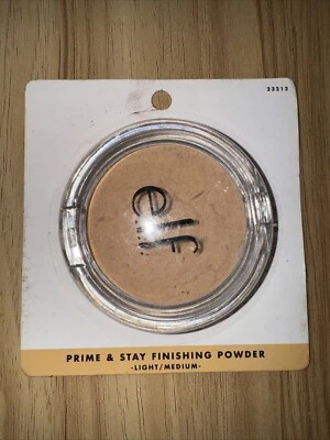 E.L.F.-PRIME & STAY-FINISHING POWDER-LIGHT/MEDIUM-#23212-0.18 OZ.-NEW/CARDED! - Image 1 of 2