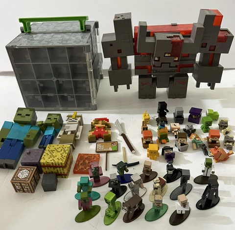 Minecraft Mixed Lot Mini Figures 50 figures Used Good Condition Cover
