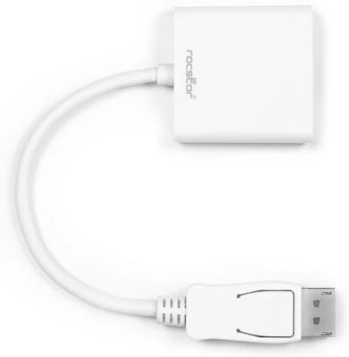 Rocstor Y10A102-W1 DisplayPort Male to VGA Female Adapter White Retail - Image 1 of 3