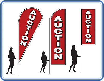 UK ADVERTISING FLAGS AND ADVERTISING BANNERS Auction flags banners signs with pole & base Auction Flags Banners.