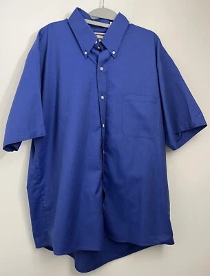 Mens Vintage Work Shirt Cintas Large Blue Short Sleeve - Image 1 of 4