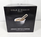 Cole & Mason England Ceramic Pestle & Mortar 14cm 5.5" UNUSED in OPEN BOX
