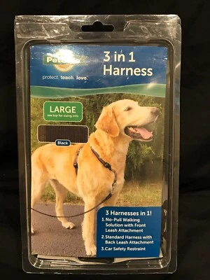 Petsafe 3 in 1 Harness LARGE Black for Dogs - Image 1 of 4