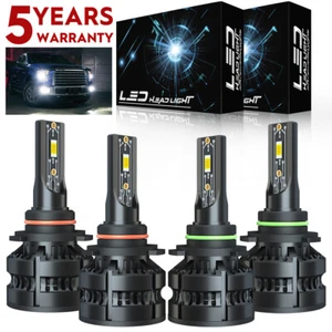 For Mack Granite GU713 9005 9006 LED Headlight Combo Bulbs 6000K High Low 4 X Z8 - Picture 1 of 17