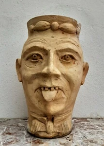 "LINGUACCIA" (Scherno) - PORTAVASO - CACHEPOT - TERRACOTTA - CALTAGIRONE - '800 - Foto 1 di 6