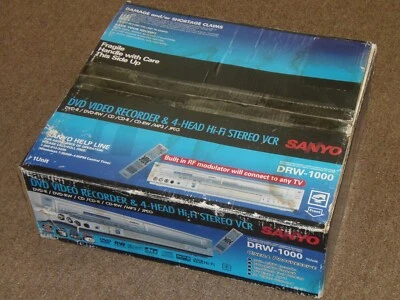 NEW SANYO DRW-1000 DVD Video Recorder and 4 Head VCR Combo - Image 1 of 2