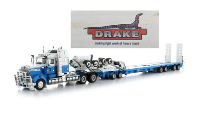 1:50 Drake Kenworth T908 w/Drake 2X8 Dolly, 4x8 Swingwing Trailr T09008 D0452 LZ - Image 1 of 4