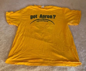 RARE Aaron Rodgers Got Aaron? We Do Two Sided Shirt Green Bay Packers Size XL - Picture 1 of 10