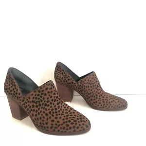 NEW Gianni Bini Size 8M Tinslea Calf hair Leopard Zip up Booties - US Women - Picture 1 of 7