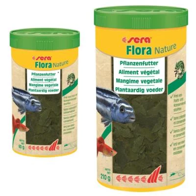 sera Flora Nature Fischfutter Pflanzenfutter erhältlich in 250 ml oder 1000 ml