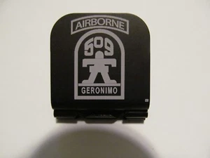 US ARMY 509th Infantry Regiment Patch Laser Etched Aluminum Hat Clip Brim-it - Picture 1 of 9