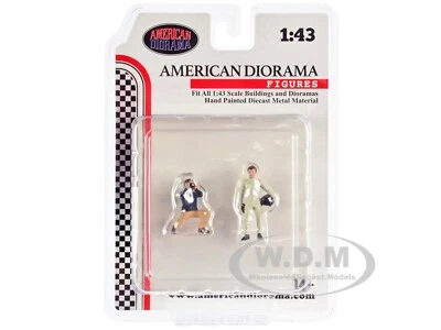 JUEGO DE DOS FIGURAS DIECAST "DÍA DE CARRERA" 1 PARA MODELOS 1/43 DE AMERICAN DIORAMA 38359 Foto 1 de 3