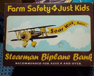 Stearman Biplane Farm safety for Just Kids Airplane Bank - Picture 1 of 5