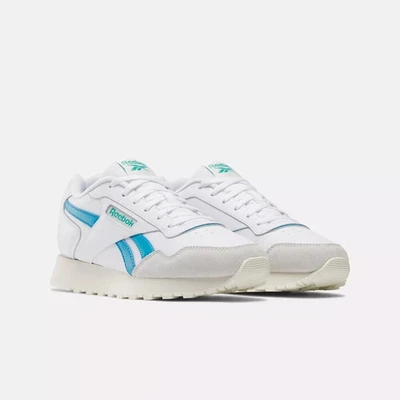 Reebok Women's Size 6 Leather Athletic Glide Shoes White, Aqua, Green 100201418 - Image 1 of 4