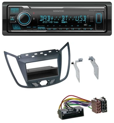 Kenwood Bluetooth MP3 DAB USB Autoradio für Ford C-Max / Kuga - dunkelgrau - Bild 1 von 4