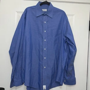 Camisa de Vestir Brooks Brothers Makers Hombres 16-36 Azul Hecha en EE. UU. Manga Larga con Botones - Imagen 1 de 5