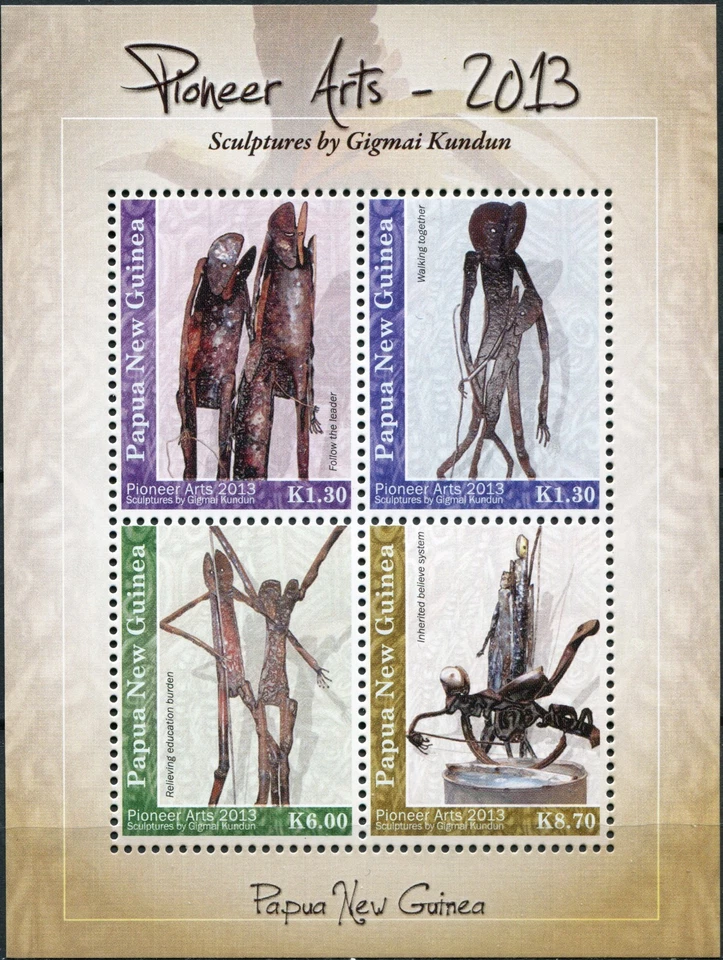 Papua New Guinea 2013. Pioneer Art (MNH OG **) Miniature Sheet - Image 1 of 1