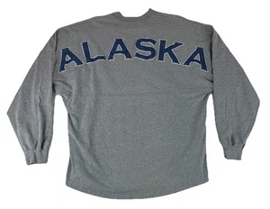 Alaska Spirit Jersey Women’s Large Last Frontier Gray Oversized - Picture 1 of 8