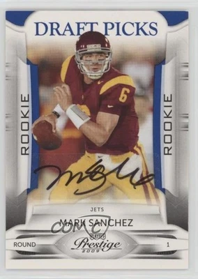 2009 Playoff Prestige Draft Picks Rights Signatures Mark Sanchez Rookie Auto RC - Image 1 of 2