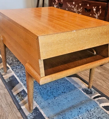 Vintage Mid Century Modern End Table- Bleached Mahogany- Pickup Only - Image 1 of 4