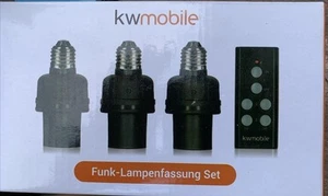 3x Funk E27 Lampenfassung 30m Reichweite Fernbedienung Funkschalter Set Schwarz - Bild 1 von 3