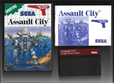 Sega Master System ASSAULT CITY LIGHT PHASOR w/Cartridge, Instructions, Box RARE - Image 1 of 4