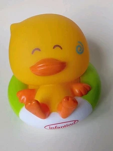 💥 Rubber Duck On Pool Float Yellow Rare duck!  ducky quackery bath toy BIN B - Picture 1 of 8