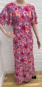 Neu Maxikleid Monsoon Pia UK 14 rosa Blumen Hochzeit Party Anlass - Bild 1 von 12