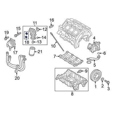 For Ford Police Interceptor Utility 13-19 Ford Engine Oil Cooler Gasket - Image 1 of 4