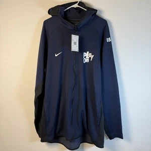 Neu mit Etikett Nike XXL Tall Dri-FIT Play on marineblauer Kapuzenpullover mit Reißverschluss US Sport Camp Langarm - Bild 1 von 12