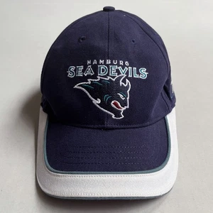 Hamburg Sea Devils Hat NFL Europe Vintage Y2K Reebok Football Strapback Cap RARE - Picture 1 of 13