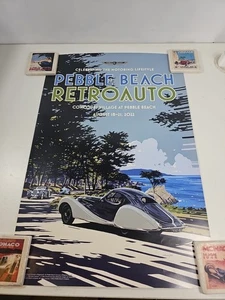 Pebble Beach Retro Auto 2022 Poster - Picture 1 of 5