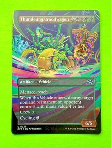 MTG  Aetherdrift - Thundering Broodwagon - Borderless - Foil - Picture 1 of 2