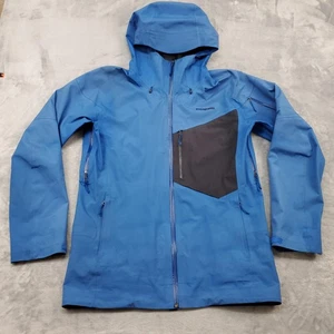 Patagonia Jacket Mens Medium Blue H2No Shell Hooded Waterproof RECCO SnowDrifter - Picture 1 of 24