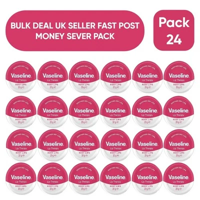 24x VASELINE Rosy Lip Therapy 20g Tins | Bulk Job Lot | FREE FAST POST - Image 1 of 4