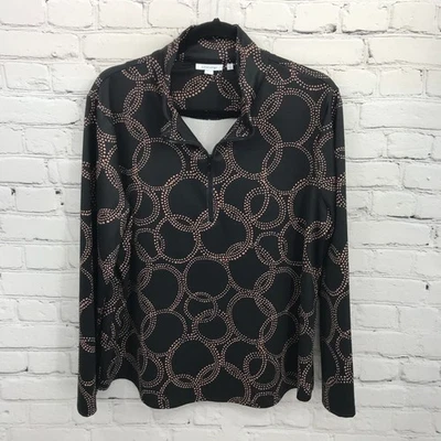 Blusa Chicos Top Mujer Extra Grande 3 Negra Ligera Manga Larga 1/4 Cremallera Foto 1 de 4