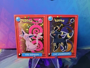 Umbreon Espeon Pokemon Holo Foil Promotional Pokedex 3rd Generation Gold  - Picture 1 of 2