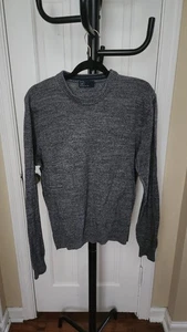 GAP Mens Charcoal Gray Heather Long Sleeve Round Neck Knit Sweater Size Large - Picture 1 of 5