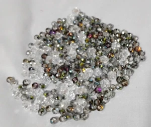 250+ Pc LOT 3-5mm Smoky Glass Crystal Spacer Beads DIY Crafts & Jewelry Making - Picture 1 of 4
