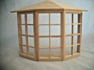 24-Light Bay Window  dollhouse miniature  #5008 1pc 1/12 scale Houseworks