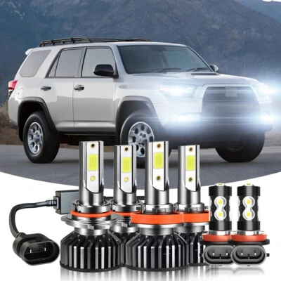 For Toyota 4Runner 2010-2020 LED Headlight Bulbs Kit Hi/Low Beam Fog Light - Изображение 1 из 4