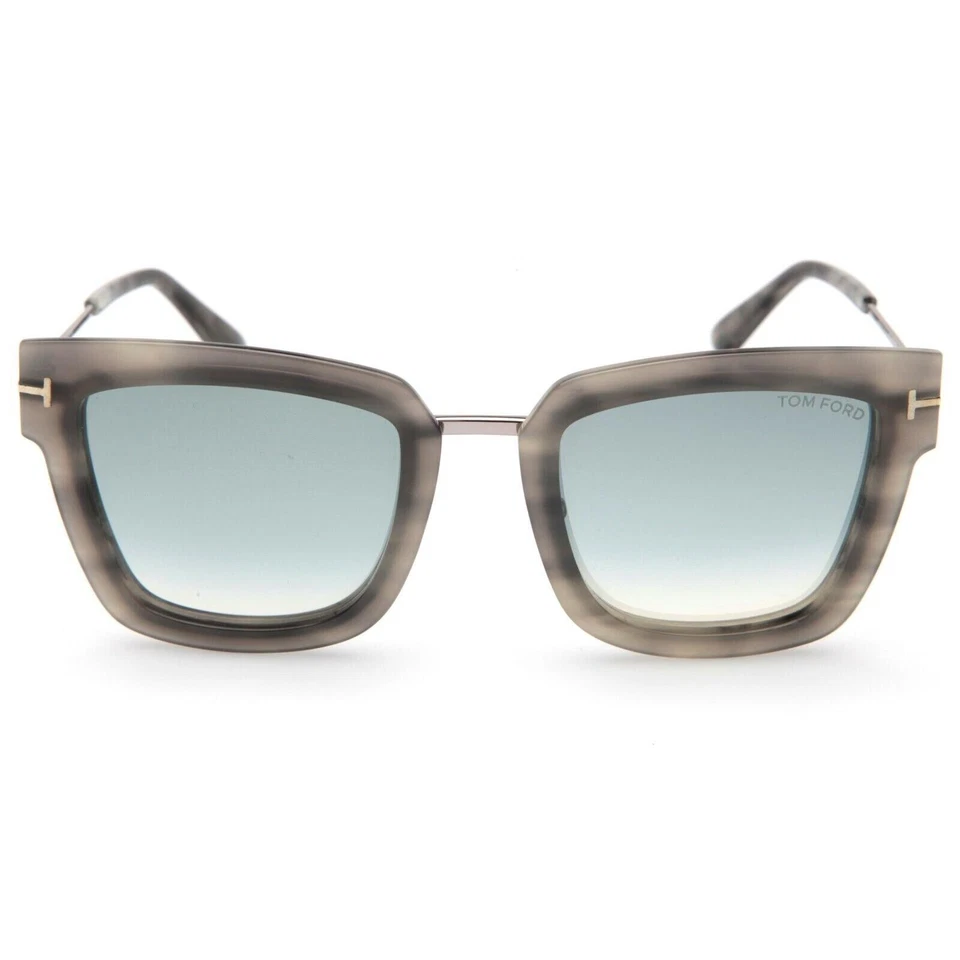 Óculos de sol Tom Ford Lara-02 TF573 55X cinza Havana armação quadrada 52-22-140 sd* - Imagem 1 de 3