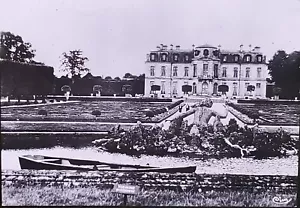 Garden, Château de Champs-sur-Marne, France Magic Lantern Glass Slide - Picture 1 of 5